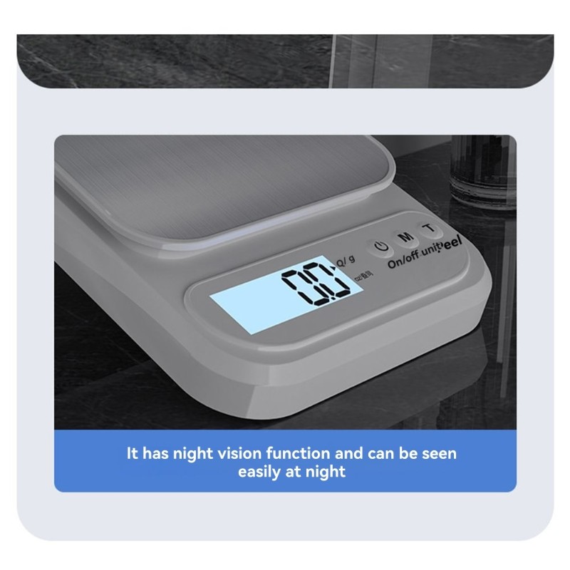 Digital Kitchen Scale - 【ESSENTIALS】Dijital Pişirme Mutfak Terazisi 3KG/0.1G- Yüksek