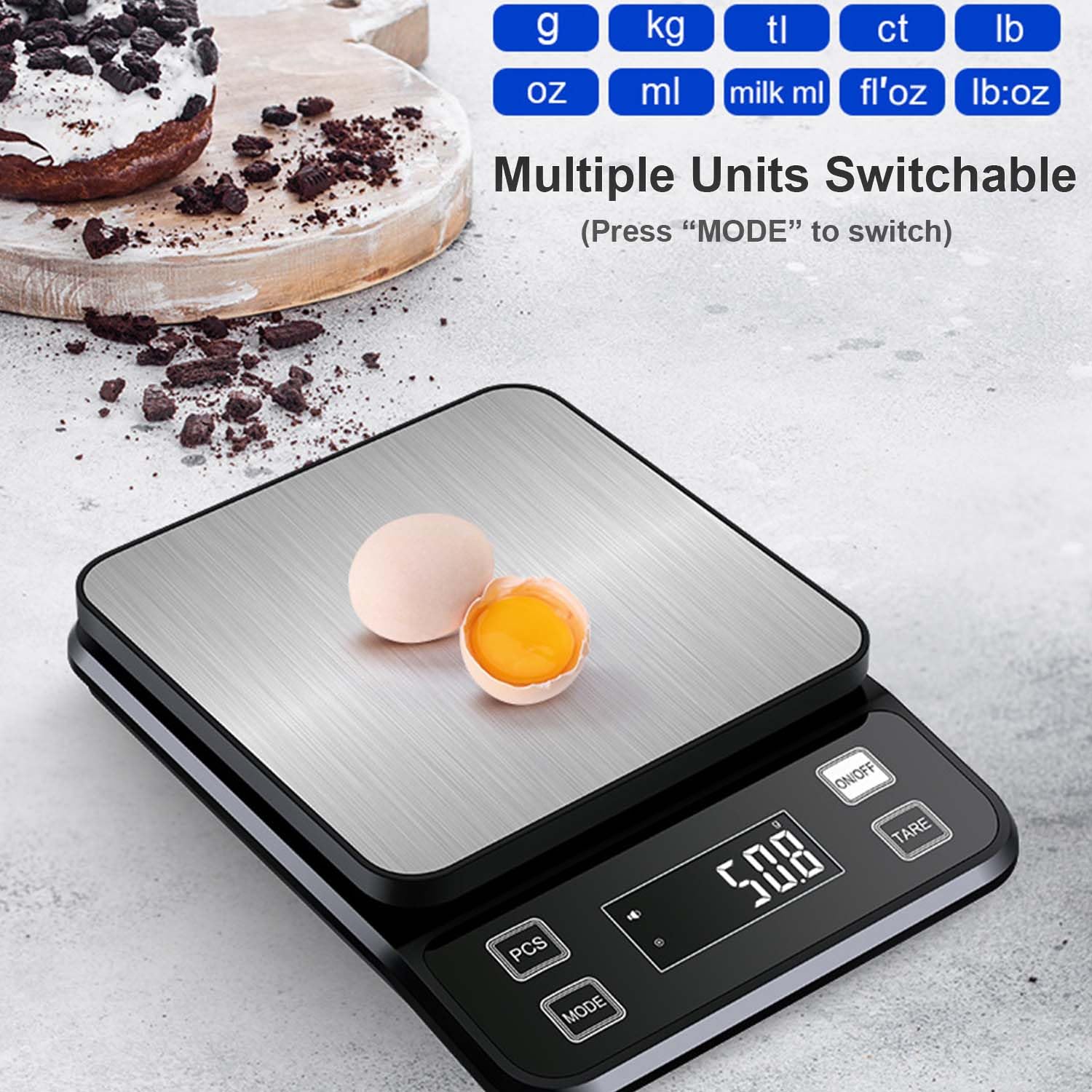 Digital Kitchen Scale - 2026 Yeni Su Geçirmez Dijital Mutfak