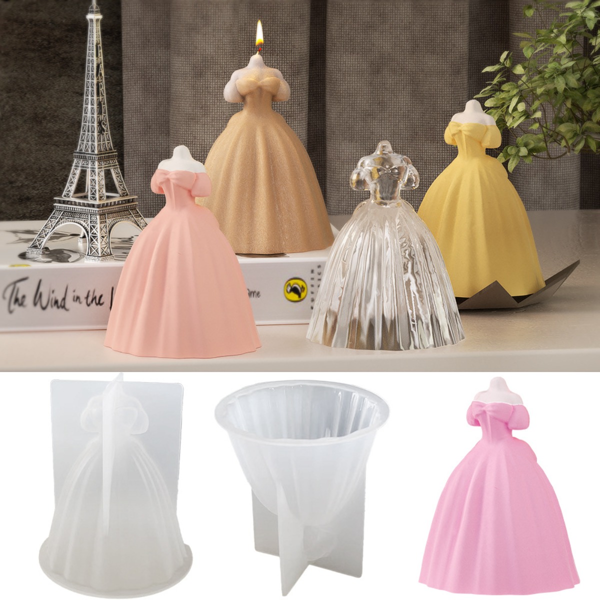 Kitchen Gadgets For Mom - Pretty prenses elbise silikon mum kalıp