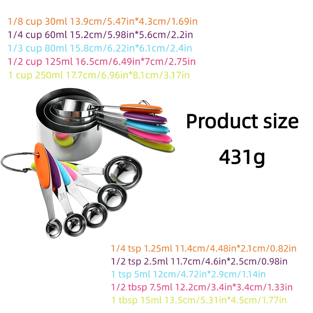 5/10 adet paslanmaz çelik ölçü - Kitchen Gadgets Products incelemesi ve fiyatı