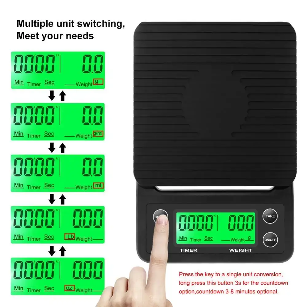 3kg/0.1g 5kg/0.1g Damla Kahve  - Kitchen Timer Digital incelemesi ve fiyatı