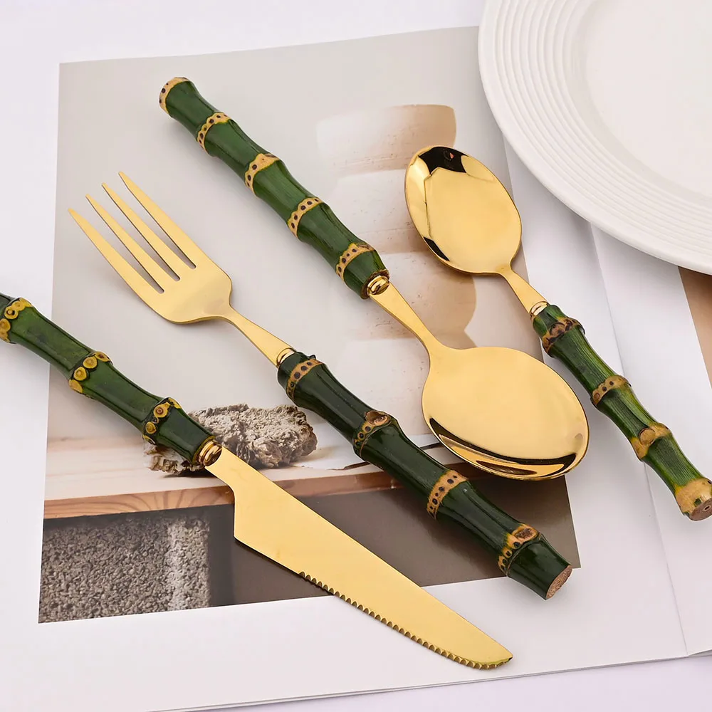 4 adet doğal bambu saplı yemek - Kitchen Gadgets Green incelemesi ve fiyatı